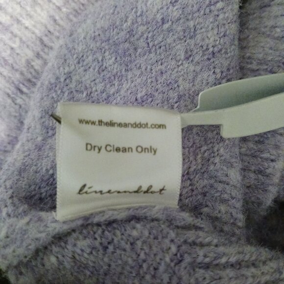 Line & Dot Lila Roll Mock Neck Cropped Sweater in Orchid/Purple Size S - Picture 12 of 14